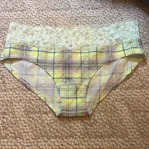 Victoria’s Secret lace waist plaid panty